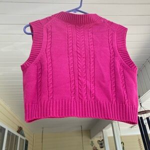 Over shirt Pink, and Cropped. the condition is new with no tears or stains.